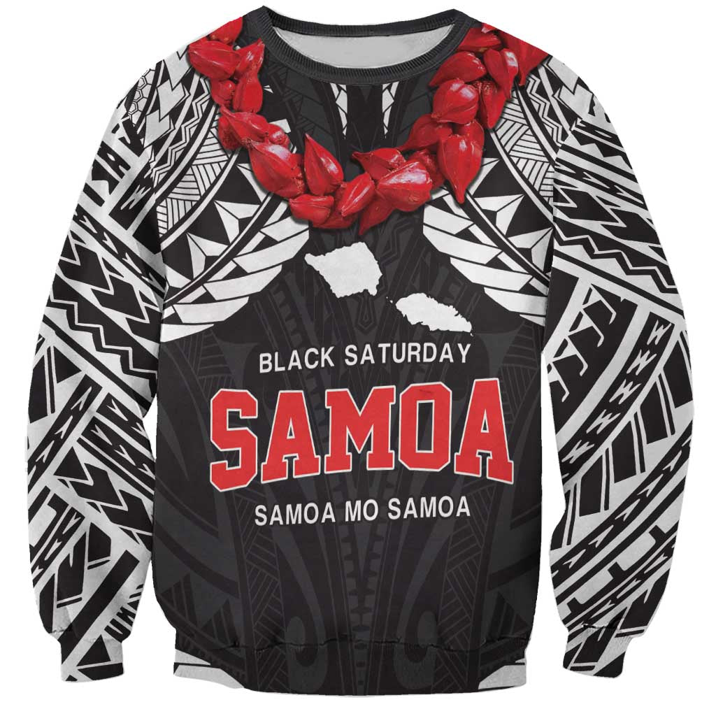 Samoa Black Saturday Sweatshirt Samoa mo Samoa with Black Ula Fala