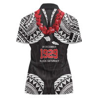 Samoa Black Saturday Women Polo Shirt Samoa mo Samoa with Black Ula Fala