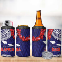 Samoa Black Saturday 4 in 1 Can Cooler Tumbler Samoa mo Samoa with Blue Ula Fala