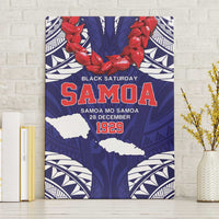Samoa Black Saturday Canvas Wall Art Samoa mo Samoa with Blue Ula Fala LT9 Without Frame Blue - Polynesian Pride