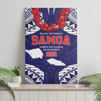 Samoa Black Saturday Canvas Wall Art Samoa mo Samoa with Blue Ula Fala LT9 - Polynesian Pride