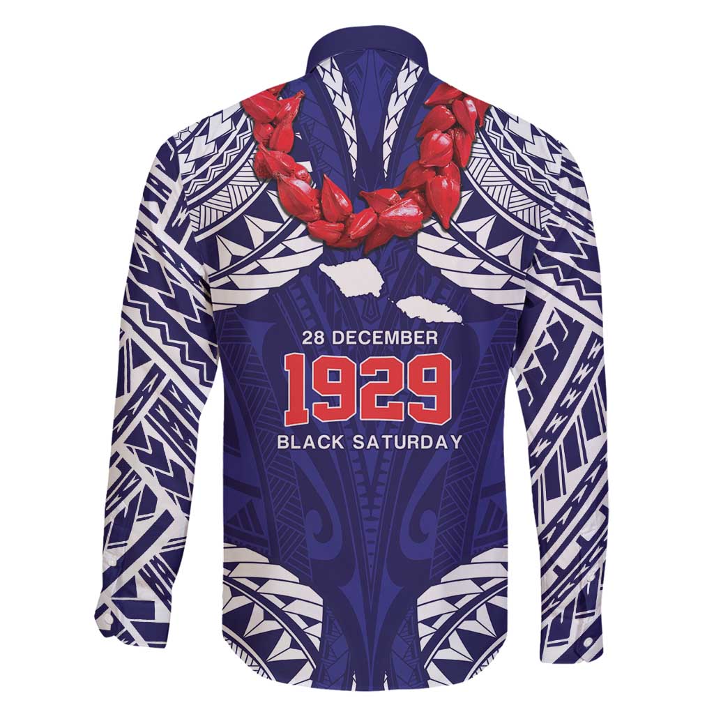 Samoa Black Saturday Family Matching Summer Maxi Dress and Hawaiian Shirt Samoa mo Samoa with Blue Ula Fala