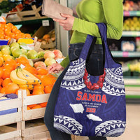 Samoa Black Saturday Grocery Bag Samoa mo Samoa with Blue Ula Fala