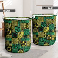 Cook Islands Mere Kiritimiti Laundry Basket Pacific Patchwork Xmas Vibes LT9 - Polynesian Pride