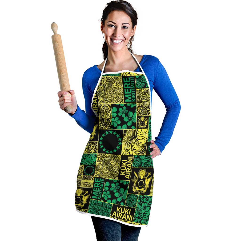 Cook Islands Mere Kiritimiti Apron Pacific Patchwork Xmas Vibes - Polynesian Pride