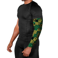 Cook Islands Mere Kiritimiti Arm Sleeves Pacific Patchwork Xmas Vibes LT9 - Polynesian Pride