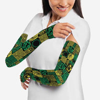 Cook Islands Mere Kiritimiti Arm Sleeves Pacific Patchwork Xmas Vibes LT9 - Polynesian Pride