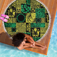 Cook Islands Mere Kiritimiti Beach Blanket Pacific Patchwork Xmas Vibes LT9 - Polynesian Pride