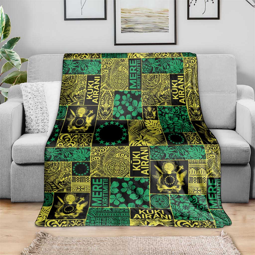 Cook Islands Mere Kiritimiti Blanket Pacific Patchwork Xmas Vibes - Polynesian Pride
