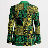 Cook Islands Mere Kiritimiti Blazer Pacific Patchwork Xmas Vibes LT9 - Polynesian Pride