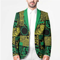 Cook Islands Mere Kiritimiti Blazer Pacific Patchwork Xmas Vibes LT9 - Polynesian Pride