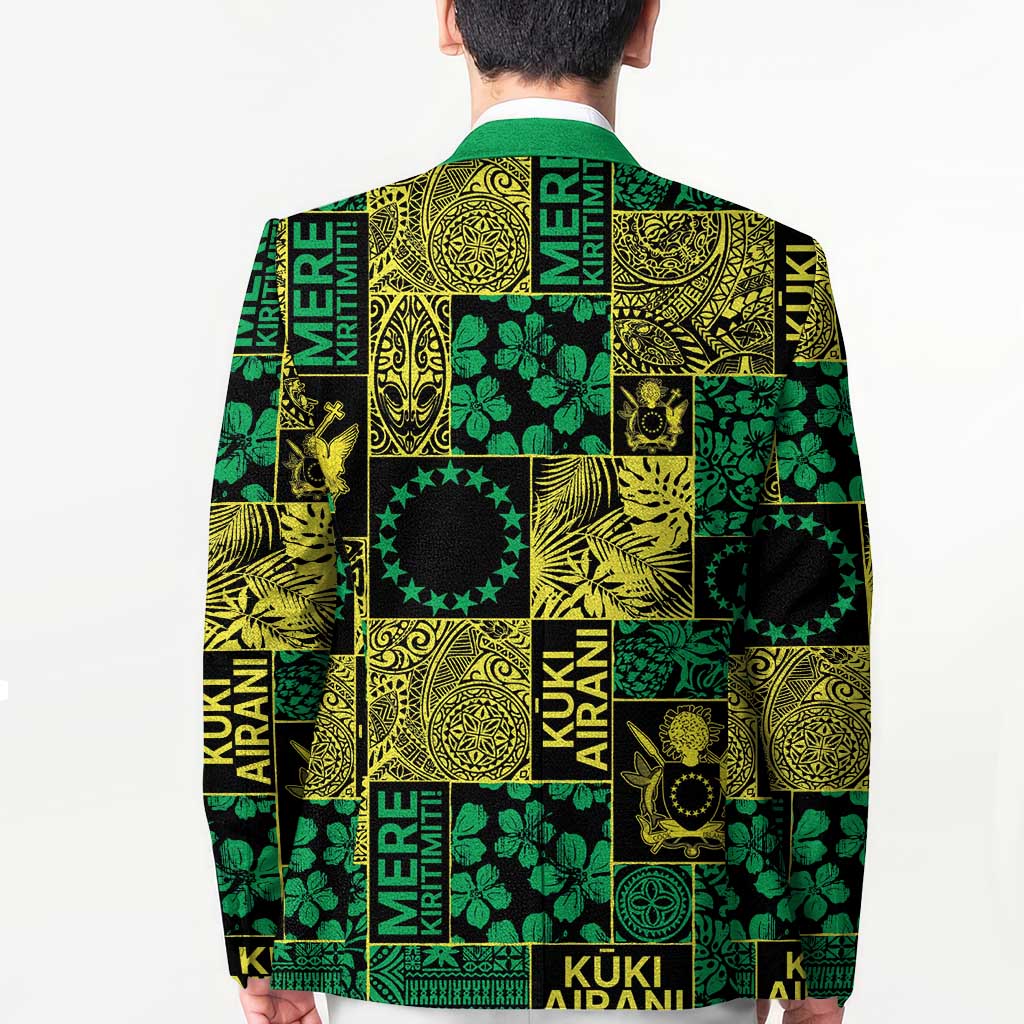 Cook Islands Mere Kiritimiti Blazer Pacific Patchwork Xmas Vibes LT9 - Polynesian Pride