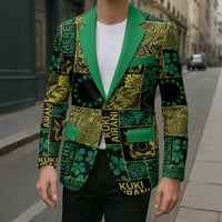 Cook Islands Mere Kiritimiti Blazer Pacific Patchwork Xmas Vibes LT9 - Polynesian Pride
