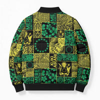 Cook Islands Mere Kiritimiti Bomber Puffer Jacket Pacific Patchwork Xmas Vibes LT9 - Polynesian Pride