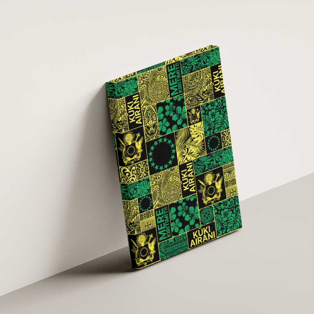Cook Islands Mere Kiritimiti Canvas Wall Art Pacific Patchwork Xmas Vibes - Polynesian Pride