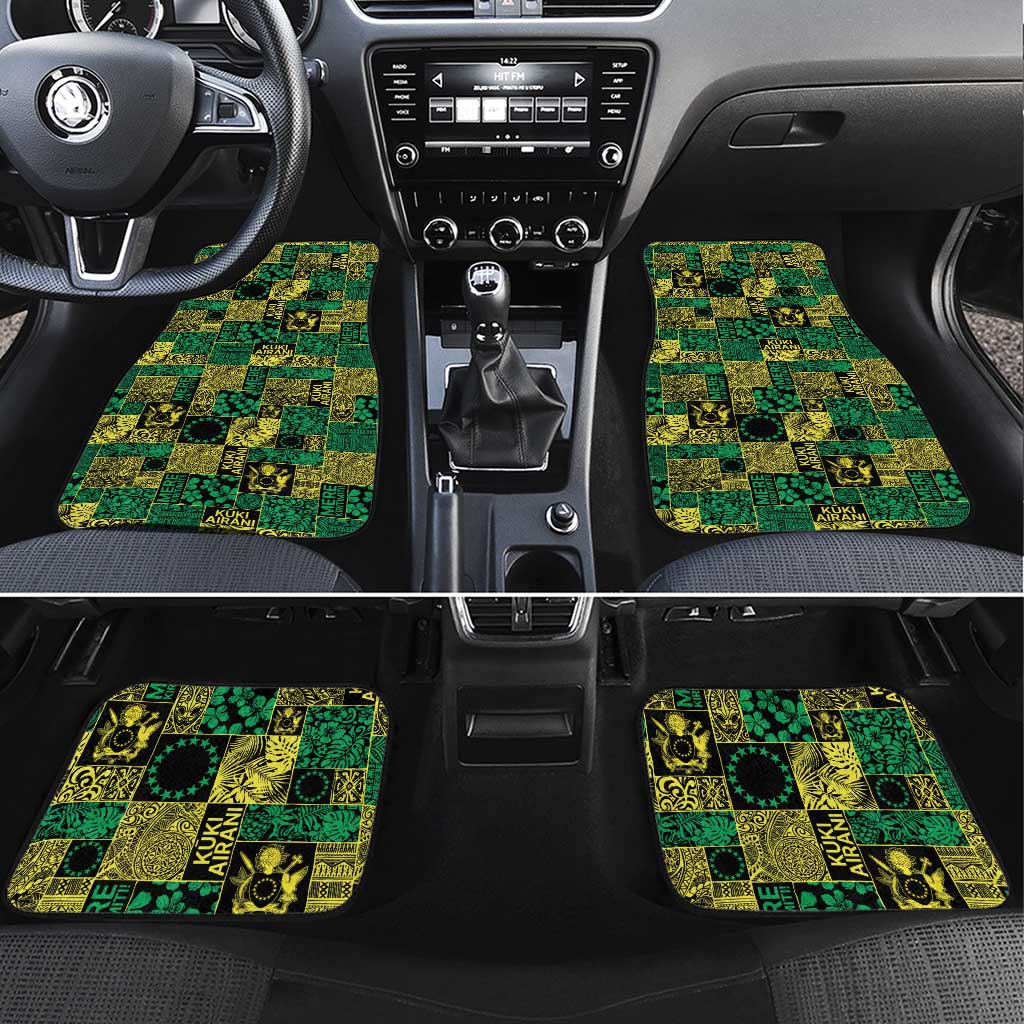 Cook Islands Mere Kiritimiti Car Mats Pacific Patchwork Xmas Vibes - Polynesian Pride