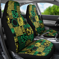 Cook Islands Mere Kiritimiti Car Seat Cover Pacific Patchwork Xmas Vibes - Polynesian Pride