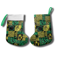 Cook Islands Mere Kiritimiti Christmas Stocking Pacific Patchwork Xmas Vibes - Polynesian Pride