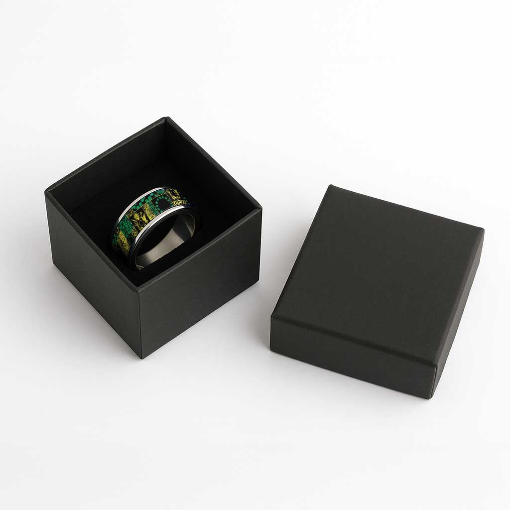 Cook Islands Mere Kiritimiti Classic Ring Pacific Patchwork Xmas Vibes LT9 - Polynesian Pride