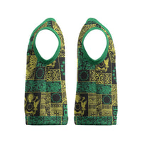 Cook Islands Mere Kiritimiti Christmas Knitted V-Neck Vest Pacific Patchwork Xmas Vibes LT9 - Polynesian Pride
