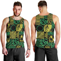 Cook Islands Mere Kiritimiti Men Tank Top Pacific Patchwork Xmas Vibes LT9 - Polynesian Pride