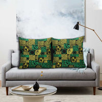 Cook Islands Mere Kiritimiti Pillow Cover Pacific Patchwork Xmas Vibes - Polynesian Pride
