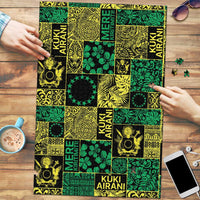 Cook Islands Mere Kiritimiti Puzzle Pacific Patchwork Xmas Vibes LT9 Green - Polynesian Pride