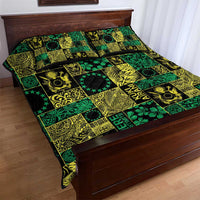 Cook Islands Mere Kiritimiti Quilt Bed Set Pacific Patchwork Xmas Vibes - Polynesian Pride