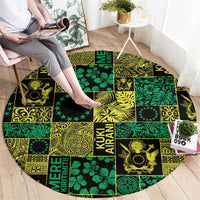 Cook Islands Mere Kiritimiti Round Carpet Pacific Patchwork Xmas Vibes LT9 - Polynesian Pride