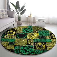 Cook Islands Mere Kiritimiti Round Carpet Pacific Patchwork Xmas Vibes LT9 - Polynesian Pride