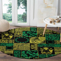Cook Islands Mere Kiritimiti Round Carpet Pacific Patchwork Xmas Vibes LT9 - Polynesian Pride