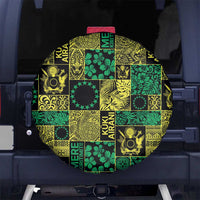 Cook Islands Mere Kiritimiti Spare Tire Cover Pacific Patchwork Xmas Vibes - Polynesian Pride
