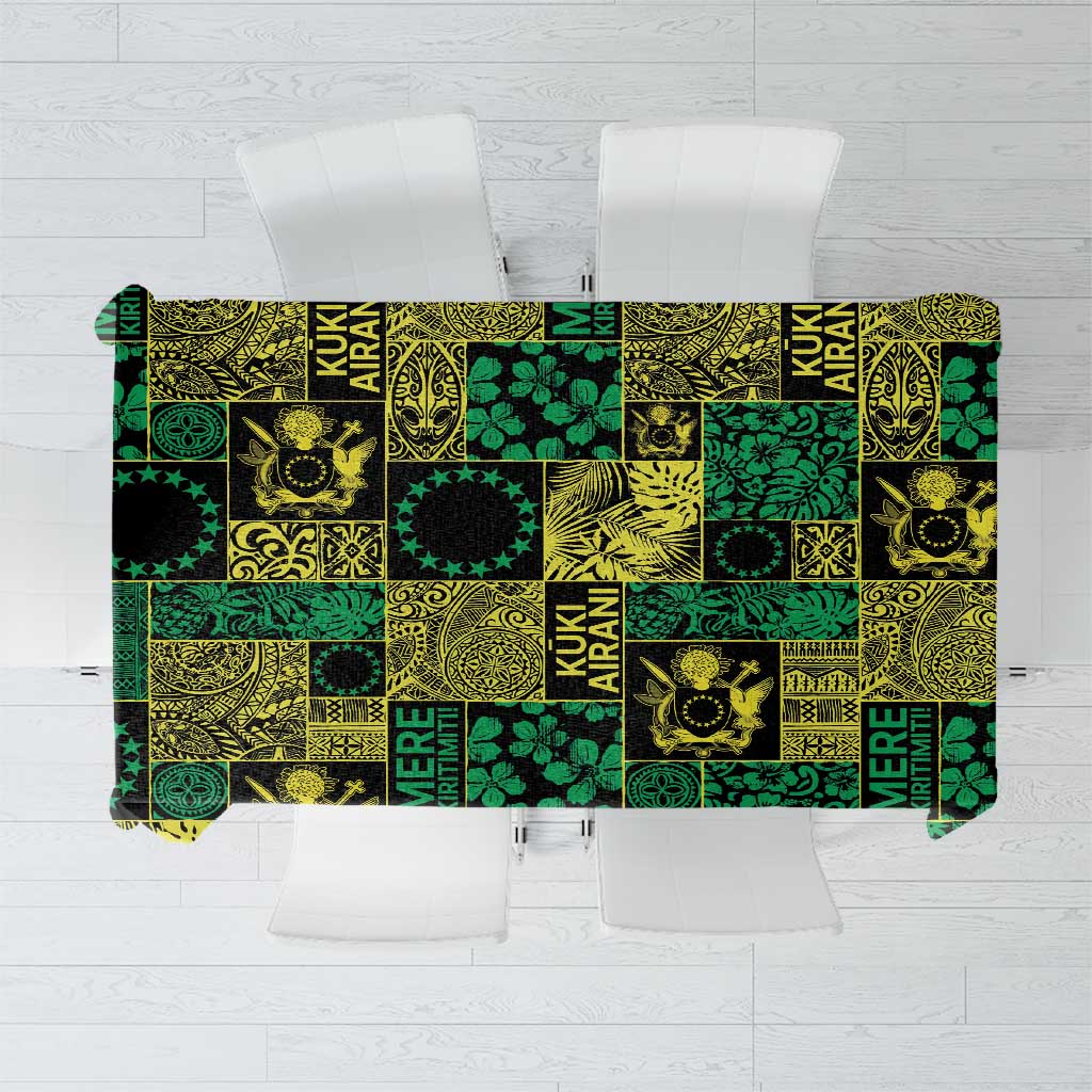 Cook Islands Mere Kiritimiti Tablecloth Pacific Patchwork Xmas Vibes - Polynesian Pride