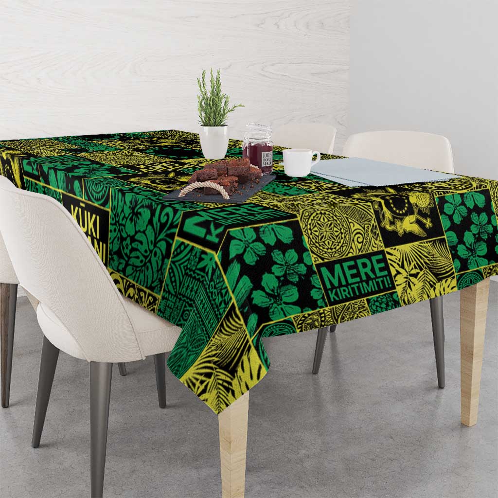 Cook Islands Mere Kiritimiti Tablecloth Pacific Patchwork Xmas Vibes - Polynesian Pride