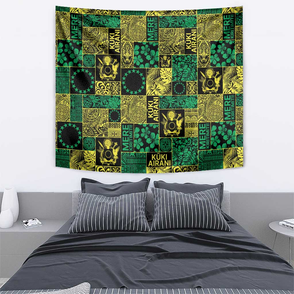 Cook Islands Mere Kiritimiti Tapestry Pacific Patchwork Xmas Vibes LT9 - Polynesian Pride