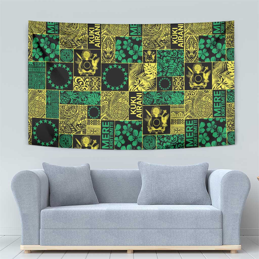 Cook Islands Mere Kiritimiti Tapestry Pacific Patchwork Xmas Vibes LT9 - Polynesian Pride