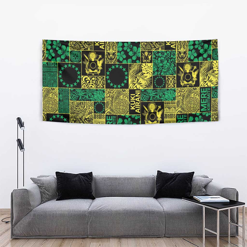 Cook Islands Mere Kiritimiti Tapestry Pacific Patchwork Xmas Vibes LT9 - Polynesian Pride