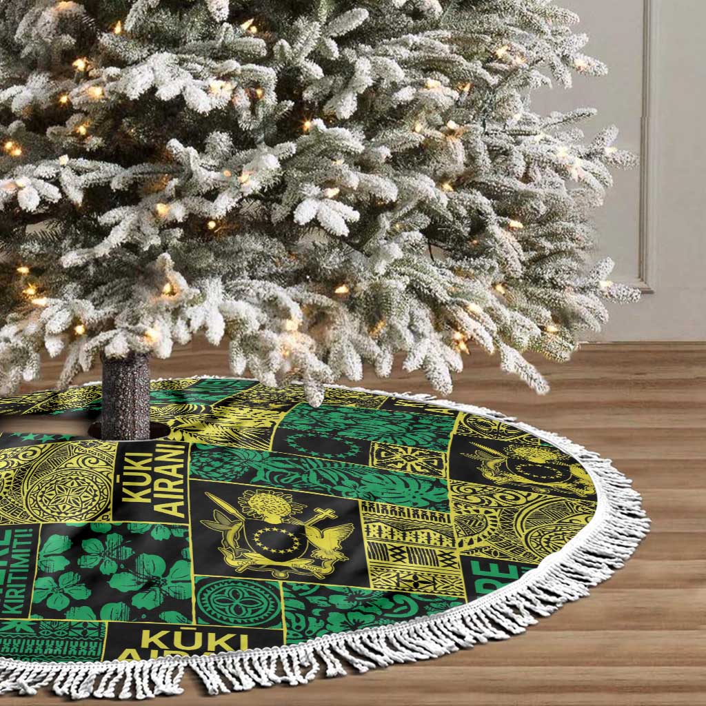 Cook Islands Mere Kiritimiti Tree Skirt Pacific Patchwork Xmas Vibes LT9 - Polynesian Pride