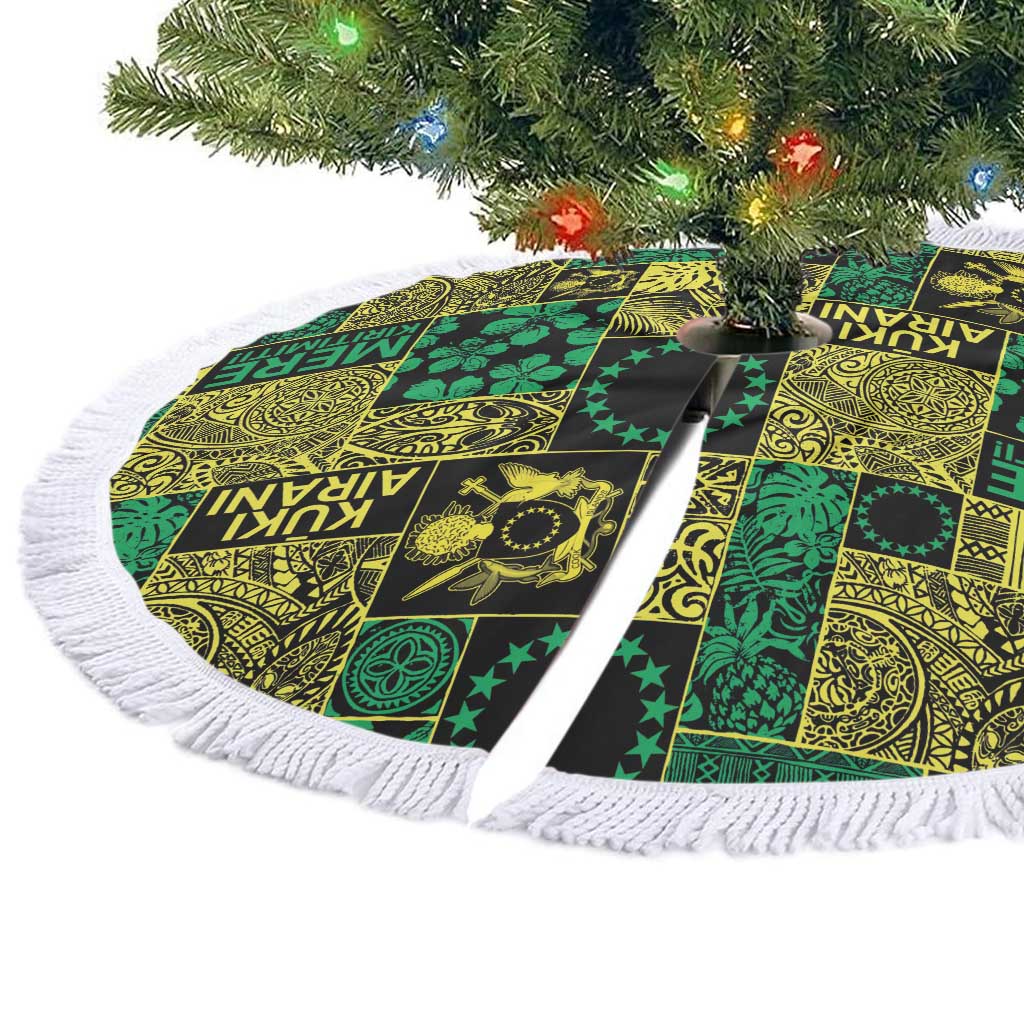 Cook Islands Mere Kiritimiti Tree Skirt Pacific Patchwork Xmas Vibes LT9 - Polynesian Pride