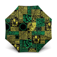 Cook Islands Mere Kiritimiti Umbrella Pacific Patchwork Xmas Vibes - Polynesian Pride