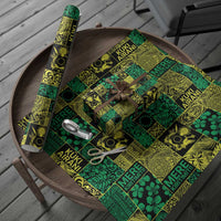 Cook Islands Mere Kiritimiti Wrapping Paper Pacific Patchwork Xmas Vibes LT9 - Polynesian Pride