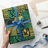 Cook Islands Mere Kiritimiti Wrapping Paper Pacific Patchwork Xmas Vibes LT9 - Polynesian Pride