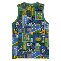 Solomon Islands Meri Kirihimete Basketball Jersey Pacific Patchwork Xmas Vibes LT9 - Polynesian Pride