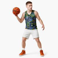 Solomon Islands Meri Kirihimete Basketball Jersey Pacific Patchwork Xmas Vibes LT9 - Polynesian Pride