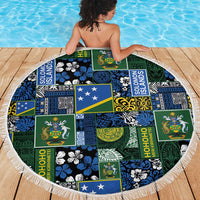Solomon Islands Meri Kirihimete Beach Blanket Pacific Patchwork Xmas Vibes LT9 - Polynesian Pride