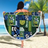 Solomon Islands Meri Kirihimete Beach Blanket Pacific Patchwork Xmas Vibes LT9 - Polynesian Pride