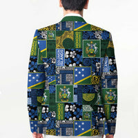 Solomon Islands Meri Kirihimete Blazer Pacific Patchwork Xmas Vibes LT9 - Polynesian Pride