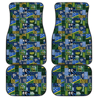 Solomon Islands Meri Kirihimete Car Mats Pacific Patchwork Xmas Vibes - Polynesian Pride