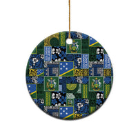 Solomon Islands Meri Kirihimete Ceramic Ornament Pacific Patchwork Xmas Vibes - Polynesian Pride