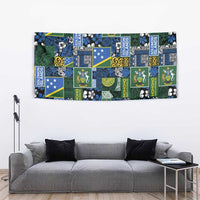 Solomon Islands Meri Kirihimete Tapestry Pacific Patchwork Xmas Vibes LT9 - Polynesian Pride